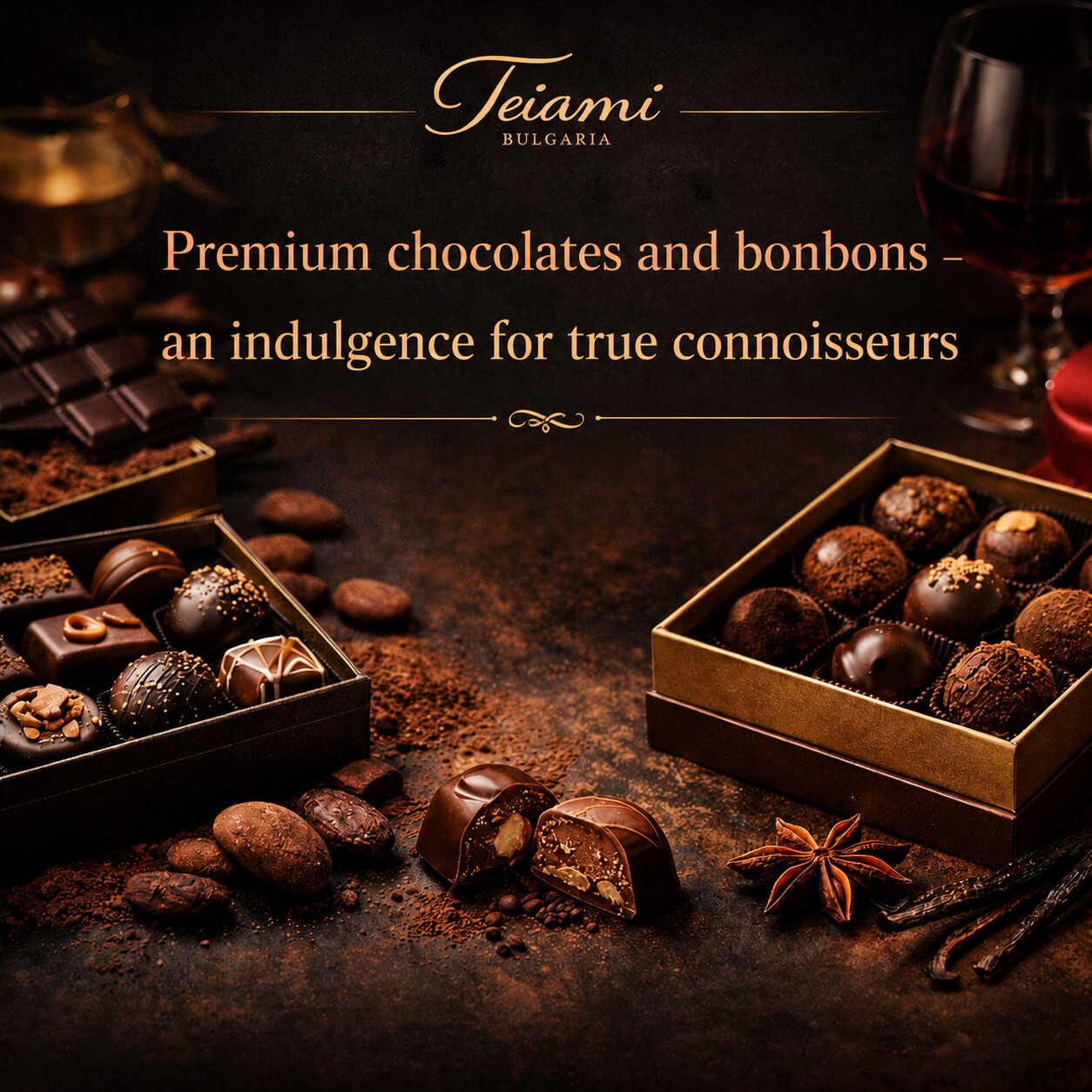 premium chocolate and bonbons