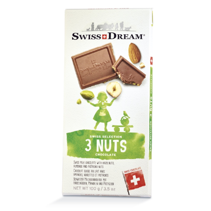 Swiss Dream 3 Nuts Chocolate 100 г