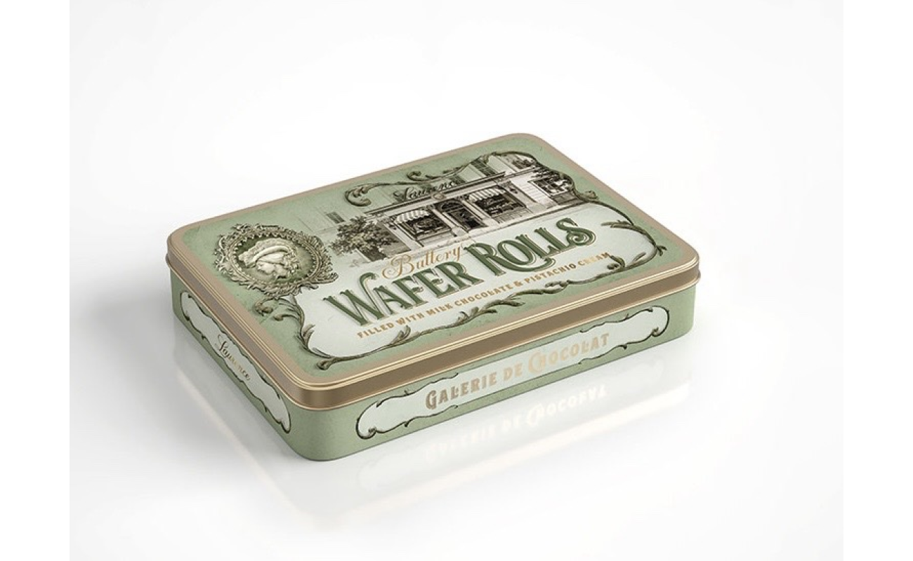 Wafer Rolls Milk Chocolate & Pistachio – 330 g
